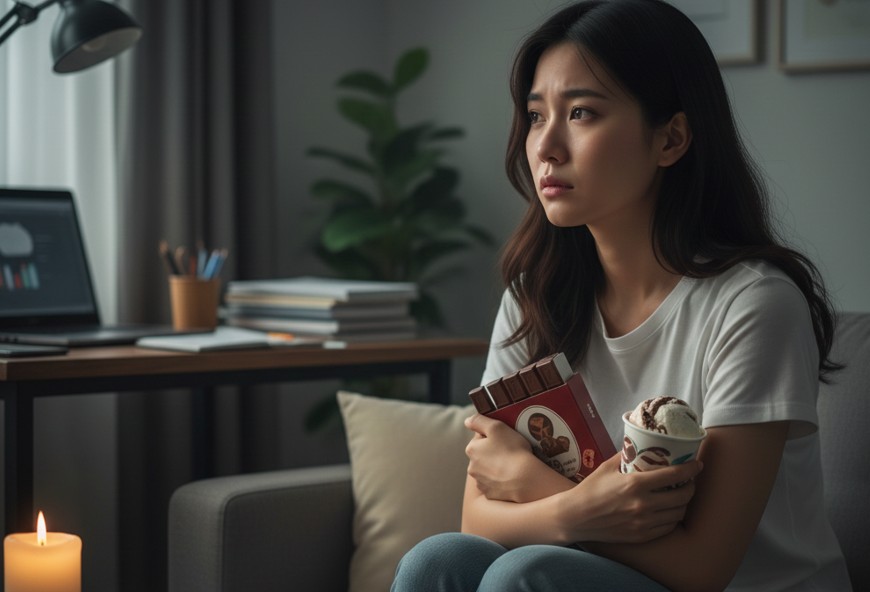 ストレスが影響するお菓子依存の心理的側面