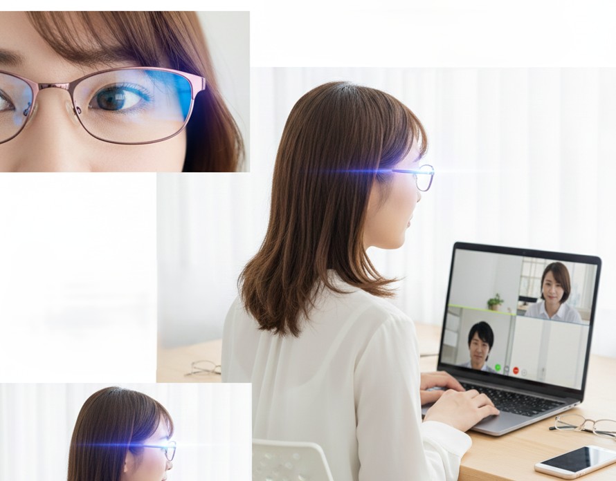 ブルーライトカット33 見た目や反射の悩み